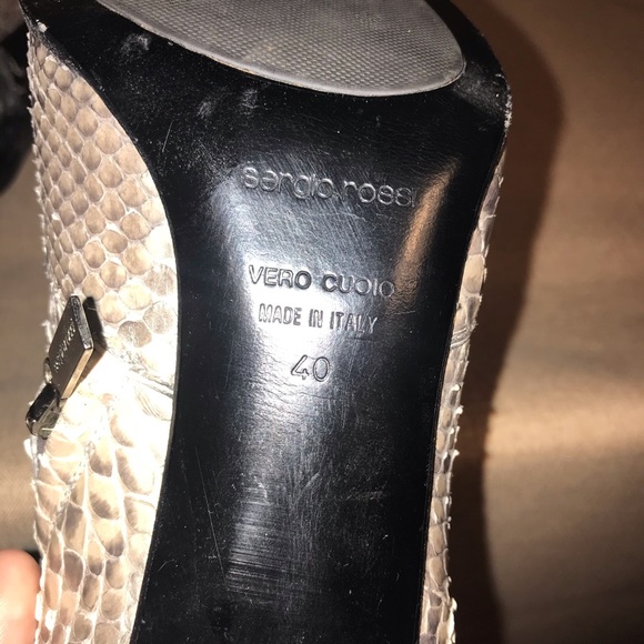 Sergio Rossi Boots Python Snakeskin Knee High 40 - Picture 16 of 16